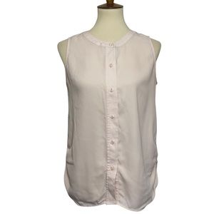 Ann Taylor Sleeveless Button Up Blouse